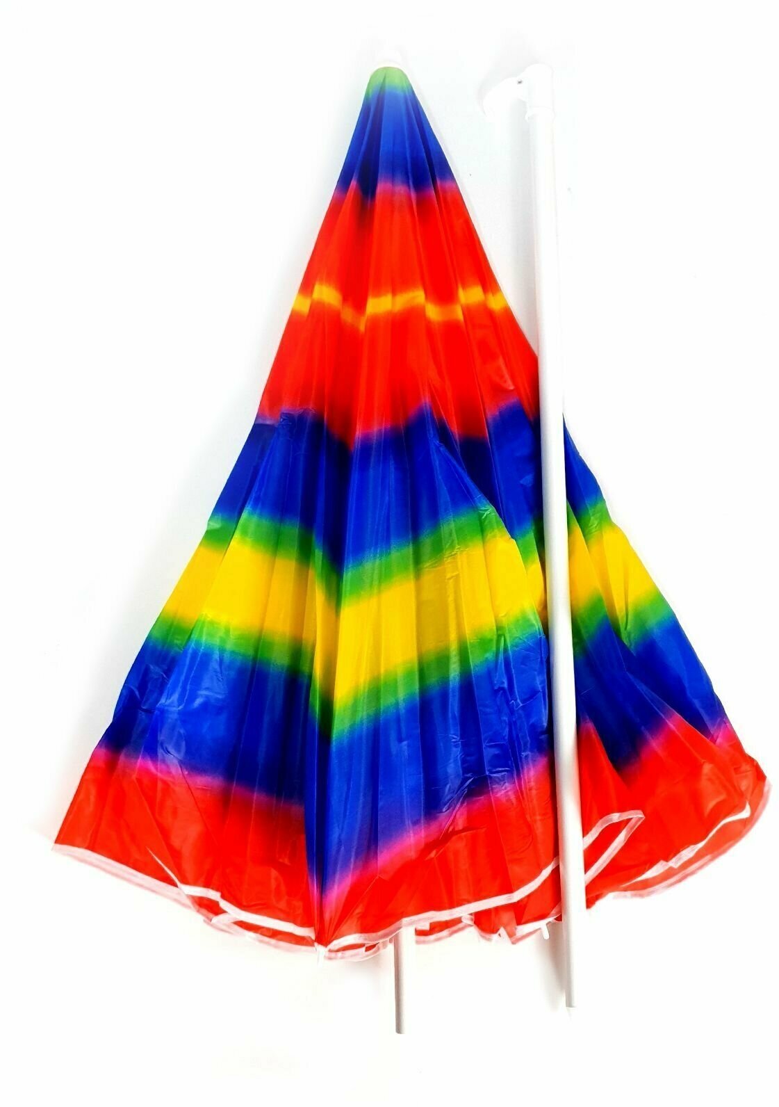 Зонт пляжный садовый разноцветный - фотография № 8
