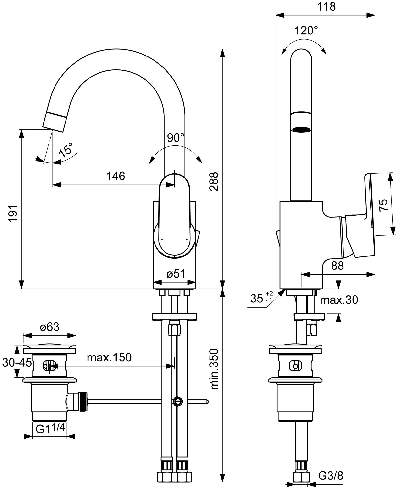 Смеситель для раковины Ideal standard - фото №3