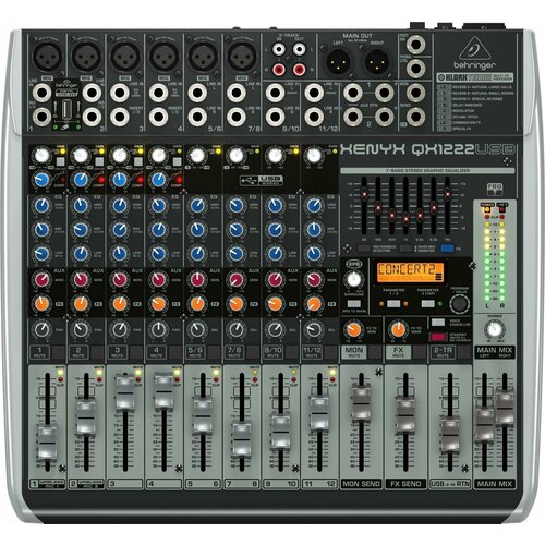 Микшерный пульт - Behringer Xenyx QX1222USB behringer xenyx x 2222usb малошумящий микшерный пульт с usb интерфейсом