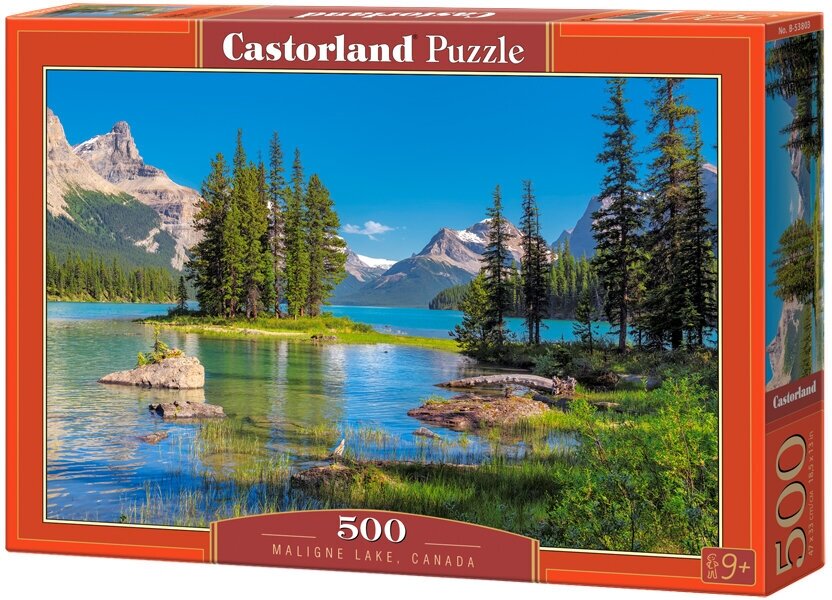 Пазл Castorland Puzzle Озеро Малайн Канада 500 деталей 47*33см B-53803 9+