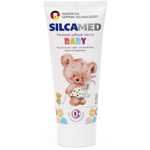 Зубная паста SILCA Baby 0+, 65 мл, 65 г зубная паста silca со вкусом жвачки 6 65 мл 65 г