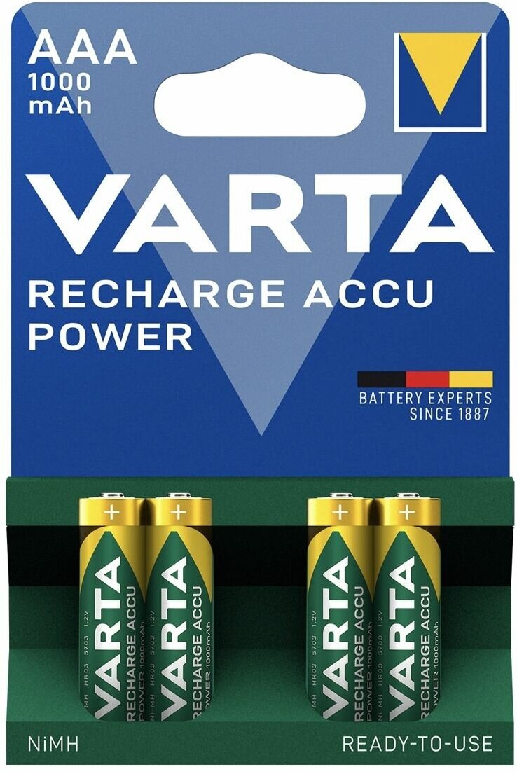 Аккумулятор VARTA AAA 1000 BL8