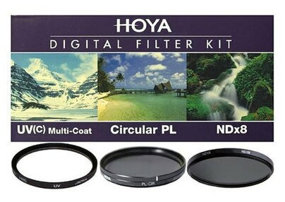 Комплект светофильтров Hoya DIgital filter kit: UV (C) HMC Multi, PL-CIR, NDX8 40.5mm