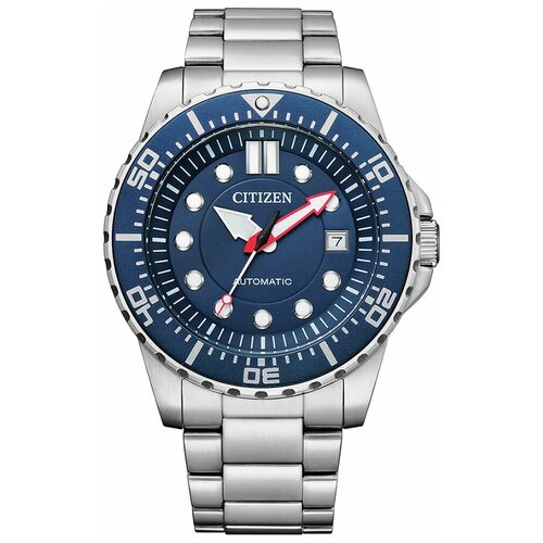 наручные часы citizen automatic синий Наручные часы CITIZEN Automatic, белый, синий