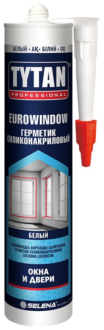 Tytan Professional Eurowindow герметик силиконакриловый окна и двери 280 мл 77660 . - фотография № 2