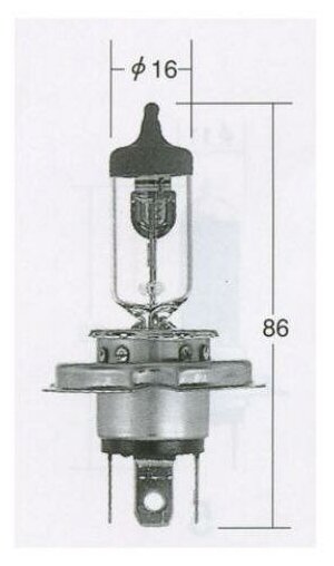 Лампа h4 12v100/90w p43t-38 t16 Koito 0443E