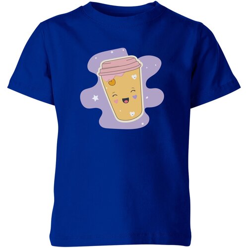 Футболка Us Basic, размер 12, синий мужская футболка милый мультяшный кофейный стаканчик l желтый