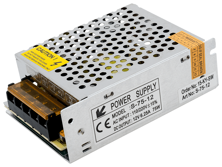 Блок питания для светодиодов 220/12V 75W, IP20 сетка SWGroup - фото №1