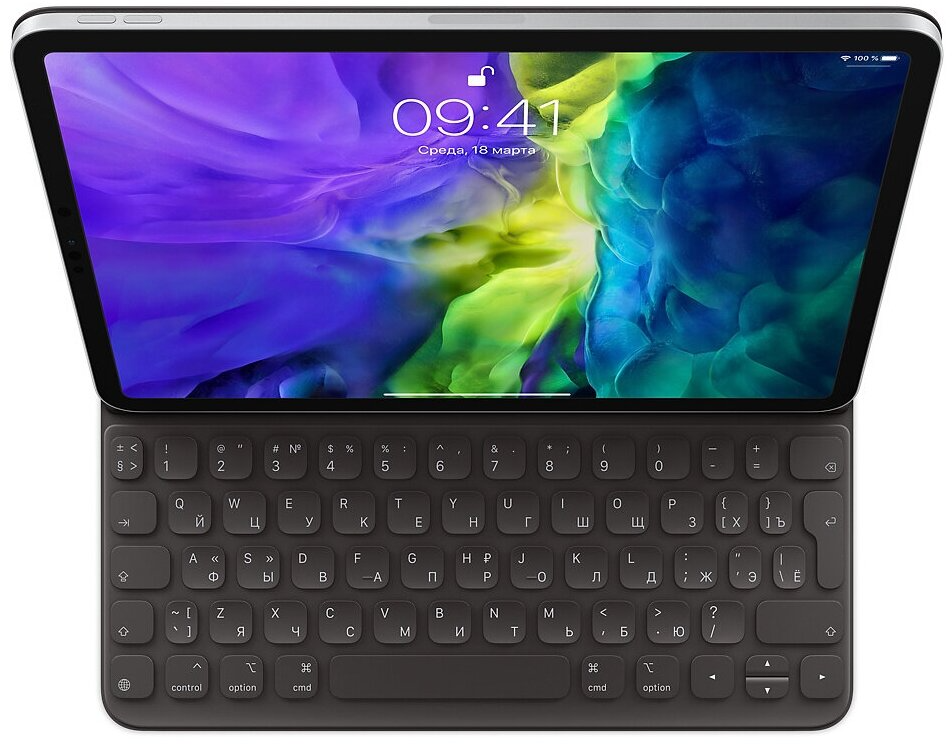 Чехол-клавиатура Apple Smart Keyboard Folio iPad Pro 11 (MXNK2RS/A) для iPad Pro 11 (2020,2021) Russian