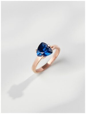 Кольцо Shine & Beauty, шпинель, размер 19, синий, золотой
