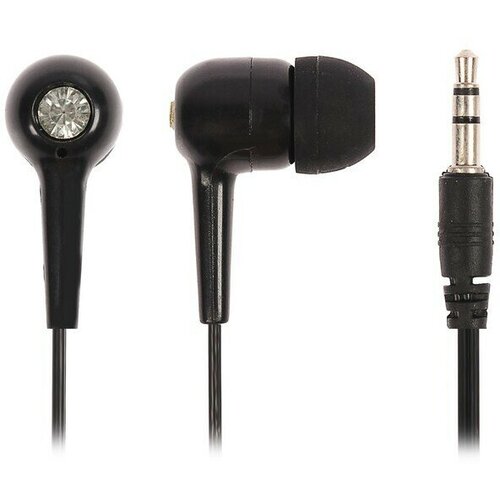 Наушники LuazON Брилиант W-02 вакуумные чёрные 2 упаковки 411₽