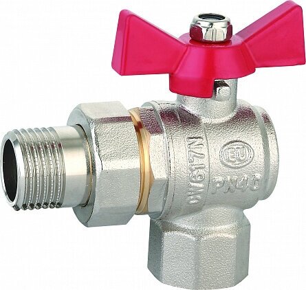 Кран шаровой угловой с полусгоном 1  вн нар Euros