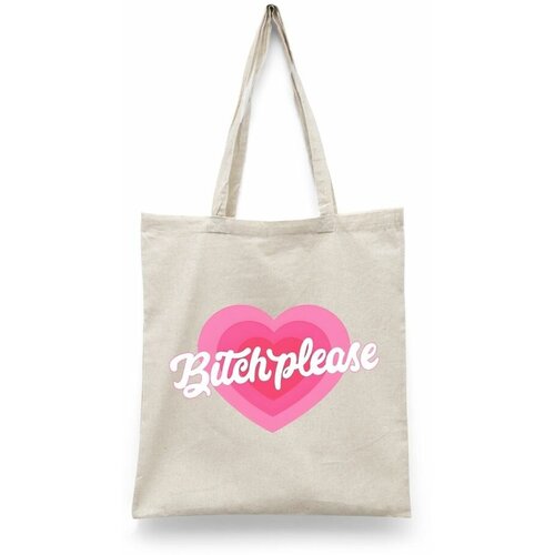 фото Сумка-шоппер унисекс каждому своё "bitch please/pink" черная