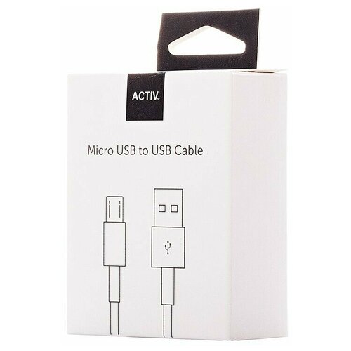 Кабель USB - micro USB Activ Clean Line 100 см. Белый