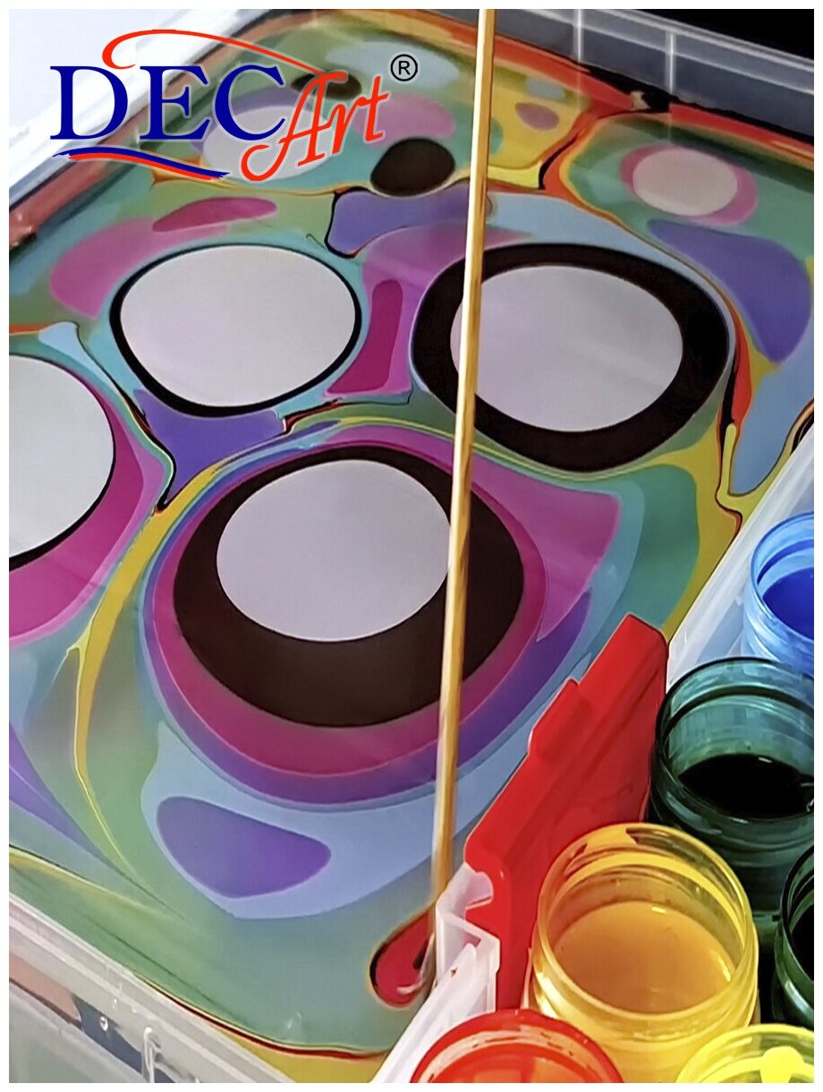 Краска для эбру DecArt, Серебряная темная 50мл, Экспоприбор — фото 1