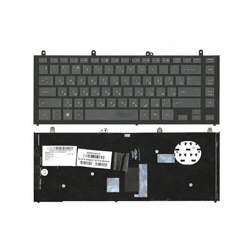 Клавиатура для ноутбука HP Probook 4320s черная, с рамкой клавиатура для ноутбука hp probook 4720s series черная с черной рамкой