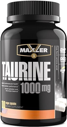 Энергетики без кофеина Maxler Taurine 1000 mg (100 веганских капсул)