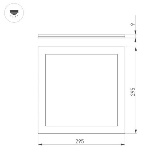 Встраиваемая светодиодная панель Arlight DL-Intenso-S300x300-18W Day4000 036227, Arlight, арт.036227