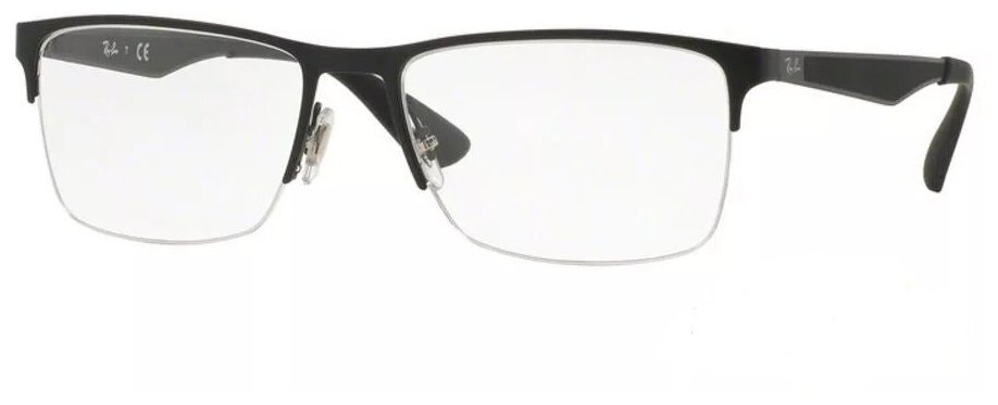 Оправа Ray-Ban RB 6335 2503, прямоугольная, металлическая, черная, с футляром