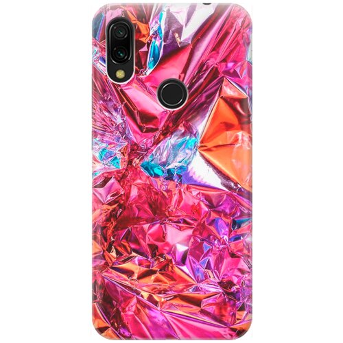 фото Re:pa накладка transparent для xiaomi redmi 7 с принтом "розовая фольга"