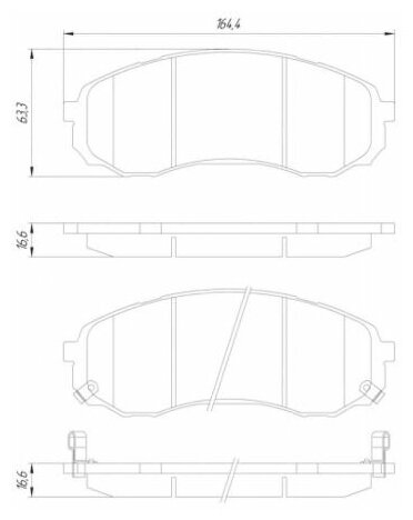 Дисковые тормозные колодки передние FEBEST 2201-CARF для Hyundai Grand Starex, Hyundai H1, Kia Carnival, Great Wall Safe (4 шт.) - фотография № 3