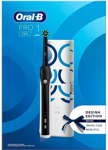 Электрическая зубная щетка Oral-B Pro 750 Design Edition, черный