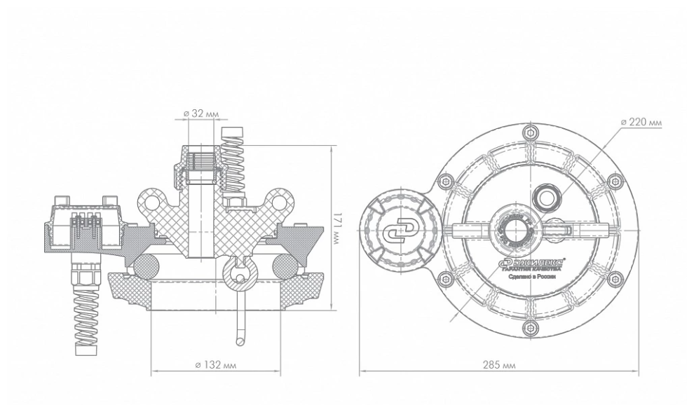 Оголовок скважинный пластик ОСПБ 110-130/32 Джилекс 6016 - фотография № 5