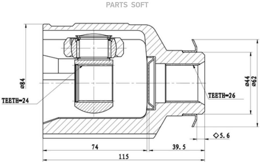 ШРУС внутренний HYUNDAI IX35, TUCSON 10MY (09--15), - R Zikmar арт. Z87811R