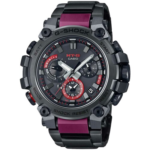 Наручные часы CASIO G-Shock MTG-B3000BD-1AER, черный, бордовый наручные часы casio g shock mtg b1000 1aer серебряный черный