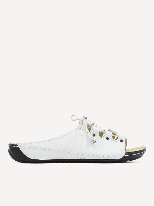 Сабо  melitta shoes, натуральная кожа, полнота F, размер 36, белый