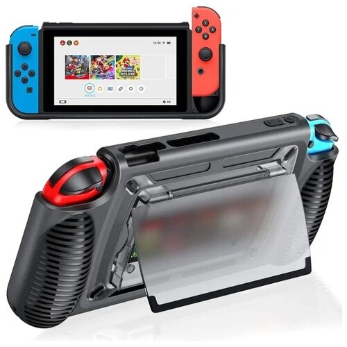 Чехол для Nintendo Switch с кармашками под картриджи и подставкой