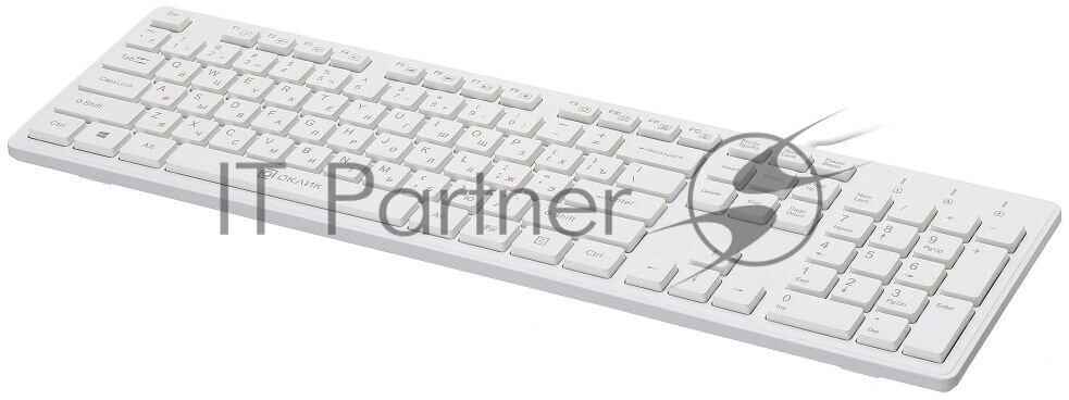 Клавиатура OKLICK , USB, белый - фото №16