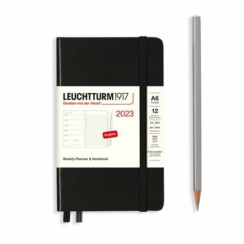 Еженедельник-блокнот датированный Leuchtturm1917 Pocket, 72 листа, А6, черный