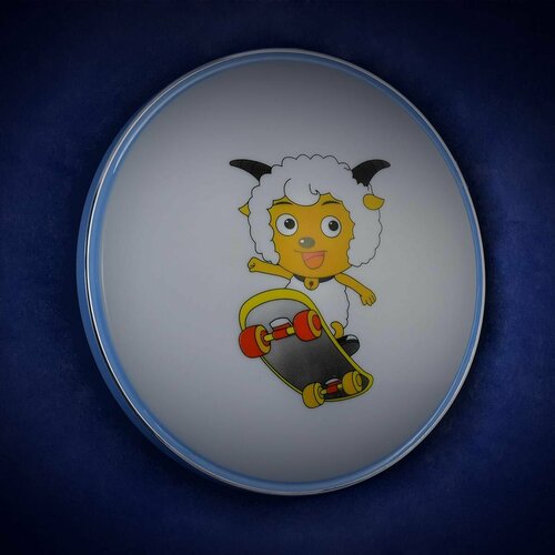 Светильник светодиодный акриловый 400мм 48W 8103/24W*2 02 BLU голуб LED 3реж (т. и х. свет, смеш) б/пульта