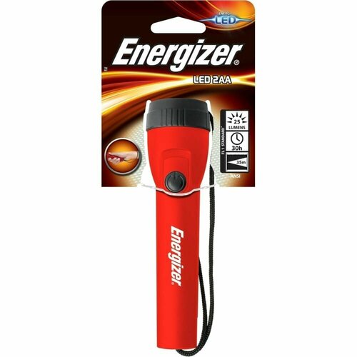 Фонарь светодиодный ENERGIZER Plastic LED Light 2 AA, красный