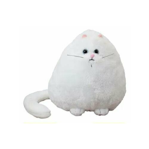 Мягкая игрушка Персидский кот Беляш 35 см белый толстый пушистый кот с хвостом персидский цвет серый 50 см кот беляш