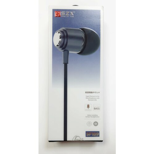 Наушники SZX SF189 Mic черный 355₽