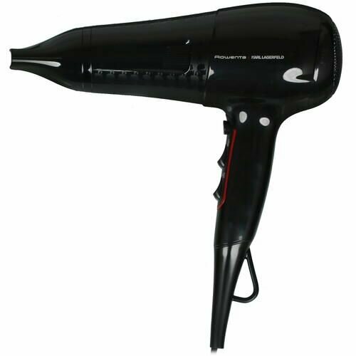 Фен Rowenta x KARL LAGERFELD CV591LF0 черныйкрасный полноразмерный 2300 Вт подача холодного воздуха генератор ионов шнур - 18 м 507100₽