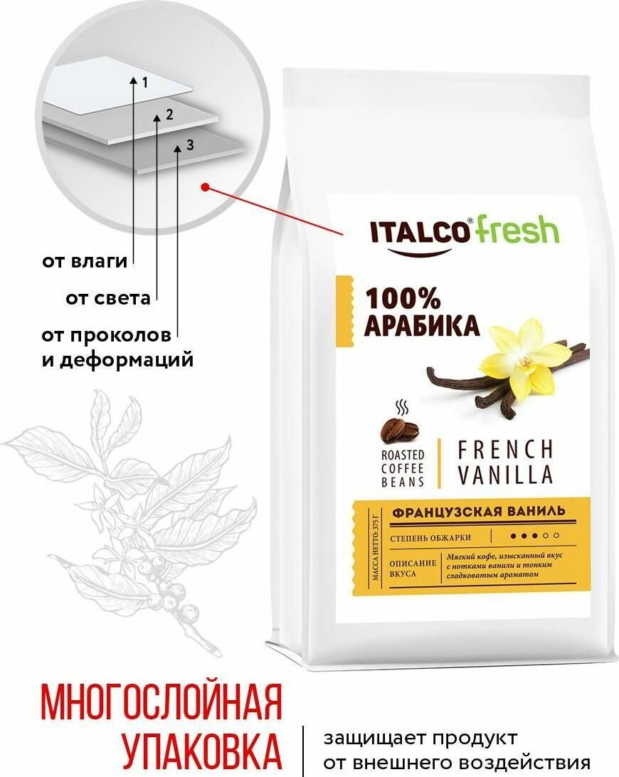 Кофе зерновой ITALCO French Vanilla, средняя обжарка, 1000 гр [5256] - фото №8