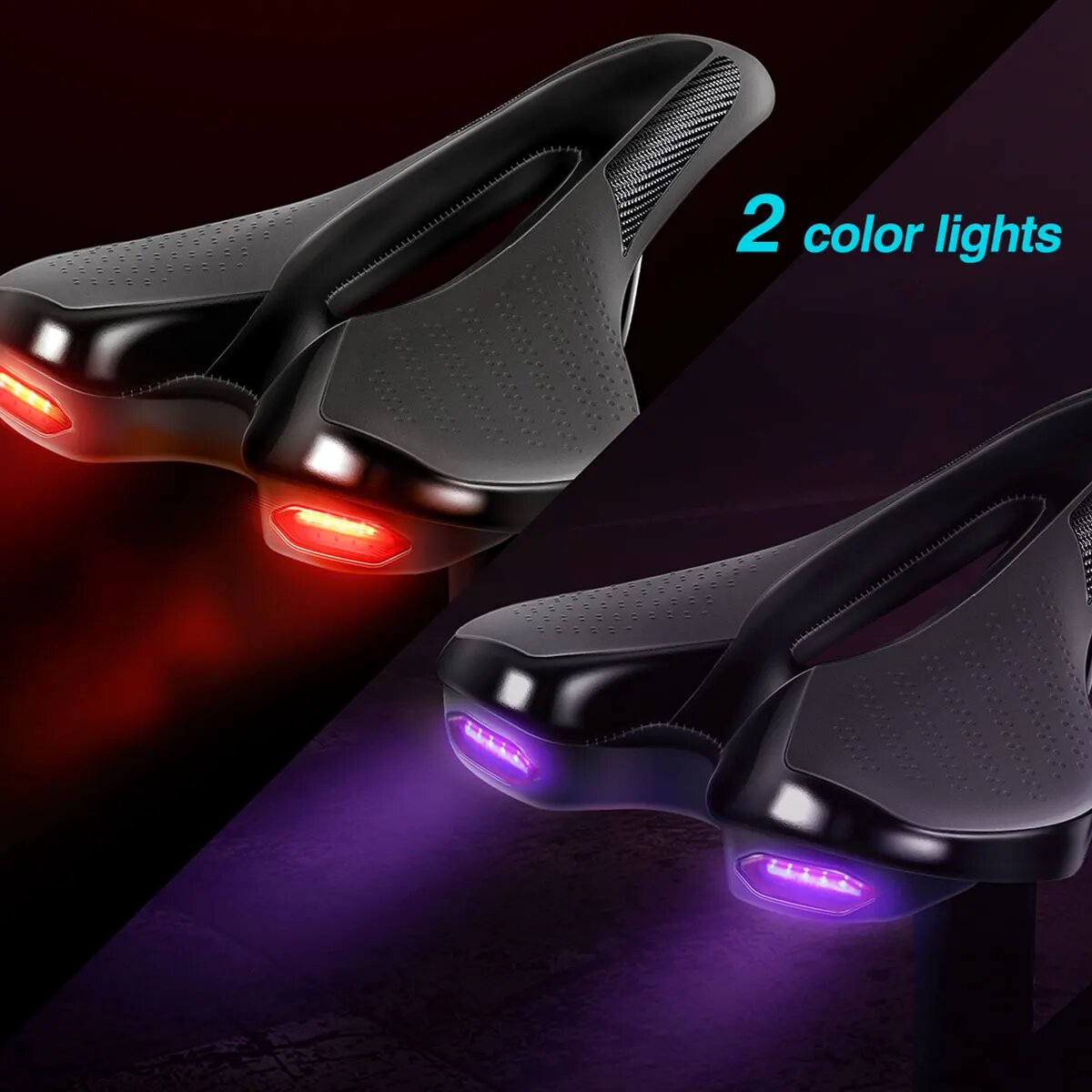 Седло CYCLAMI для горных велосипедов с USB-зарядкой, 911D with Taillight