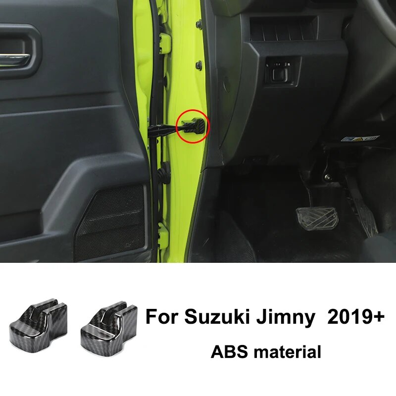 BAWA углеродное волокно внутренняя отделка наклейки накладка для Suzuki Jimny 2019 2020 2021 2022 аксессуары для защиты автомобиля Door limiter cover