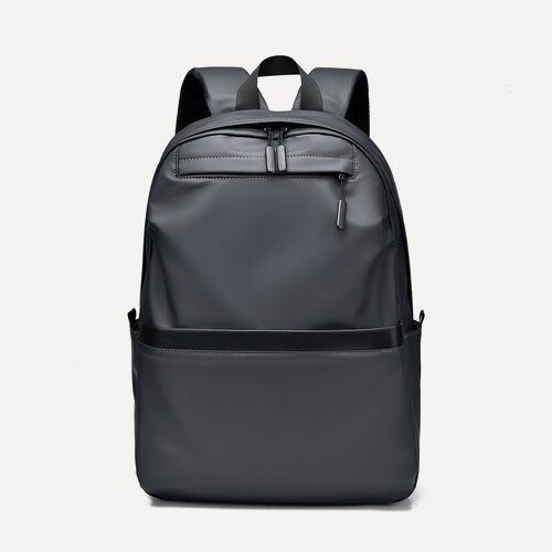Изображение товара Рюкзак FEISHA, водоотталкивающий, мужской, кожаный, серый, 14"
