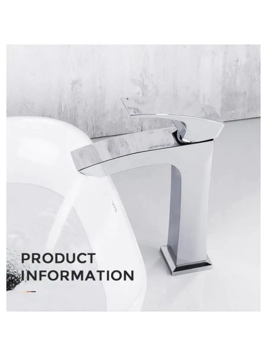 Смеситель для раковины Gappo G1007-72 латунь, однорычажный, хром