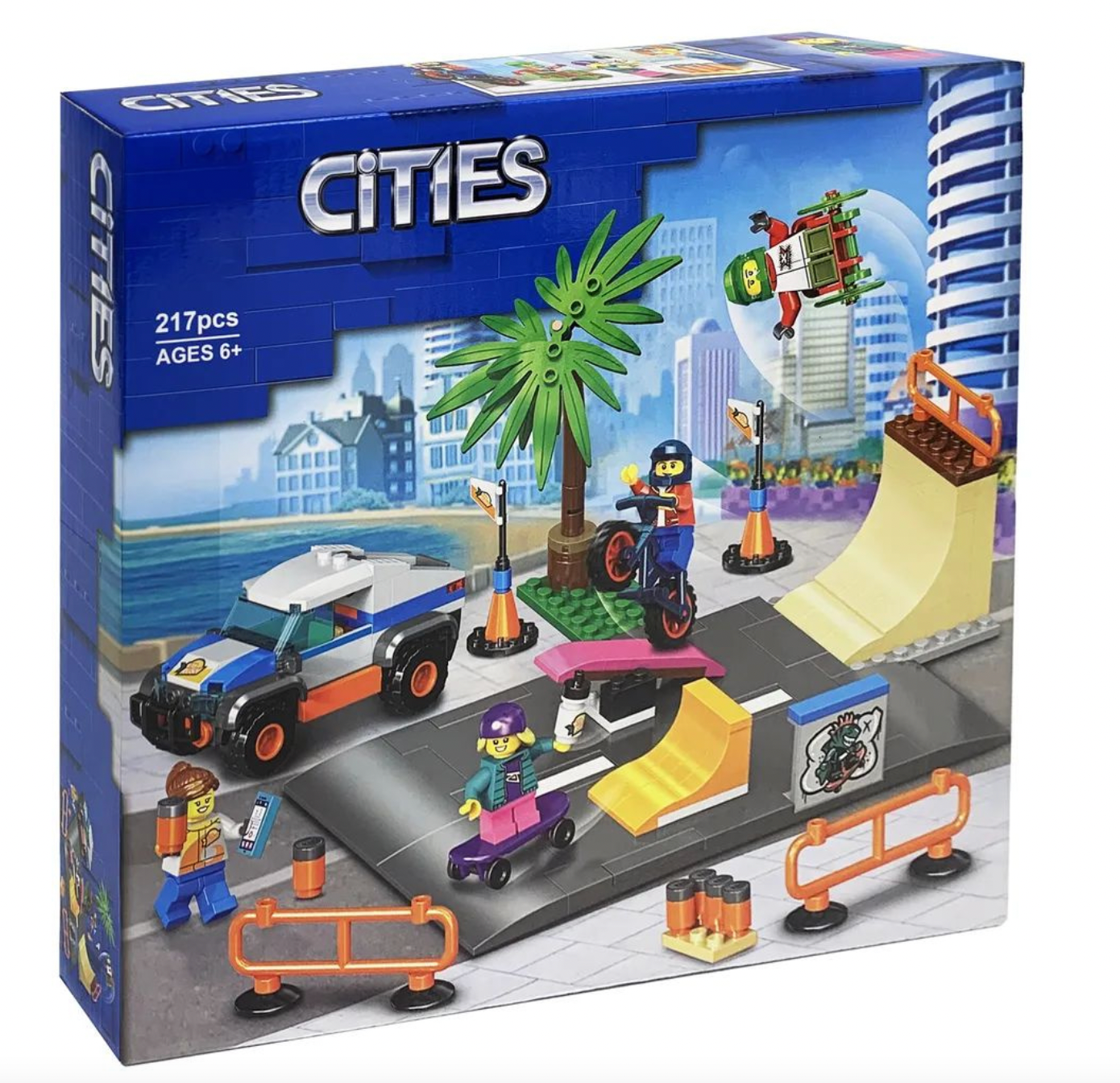 Конструктор City: Скейт парк - 217 дет/совместим с конструктор Lego/ребенку