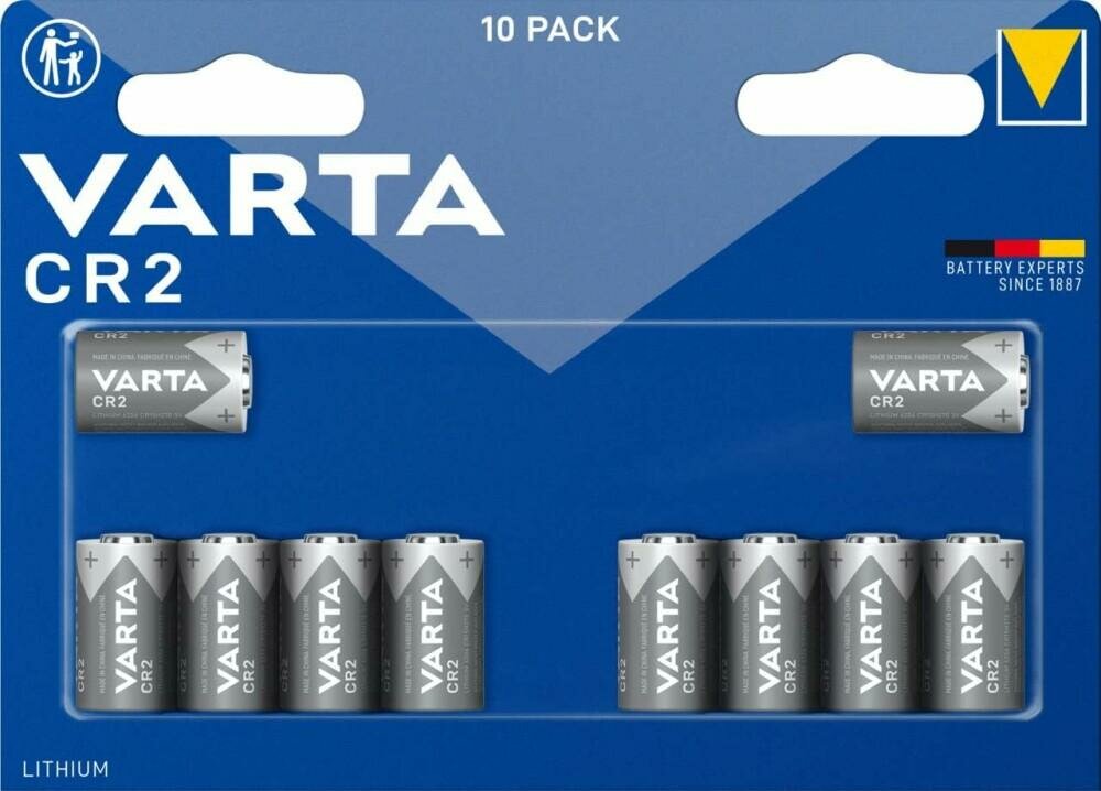 Батарейка Varta CR2 Lithium Battery 3V BL10 , 10шт.