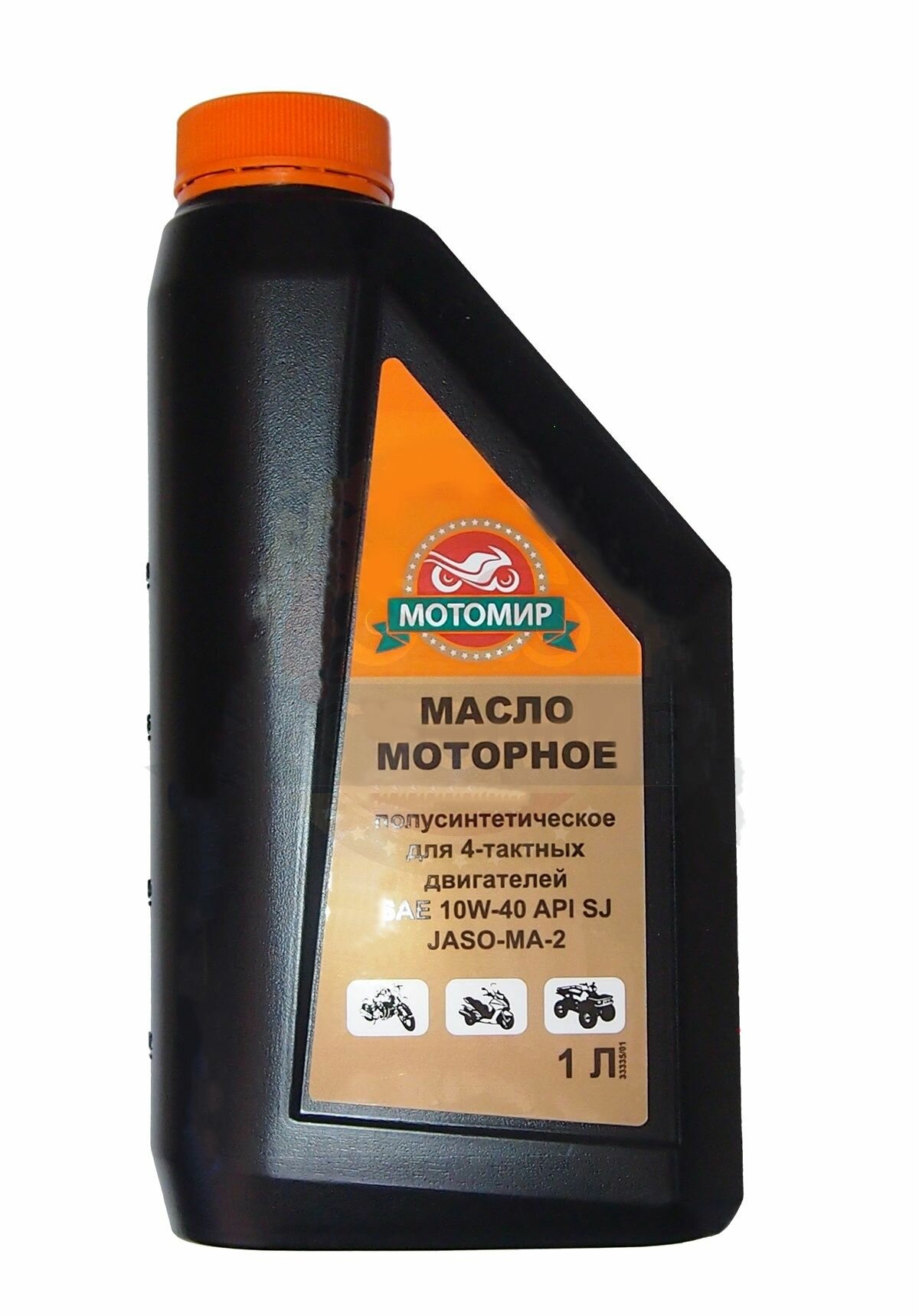 Масло мотомир для 4т двигателей, полусинтетика, SAE 10W40 API JASO MA2, 1 л.