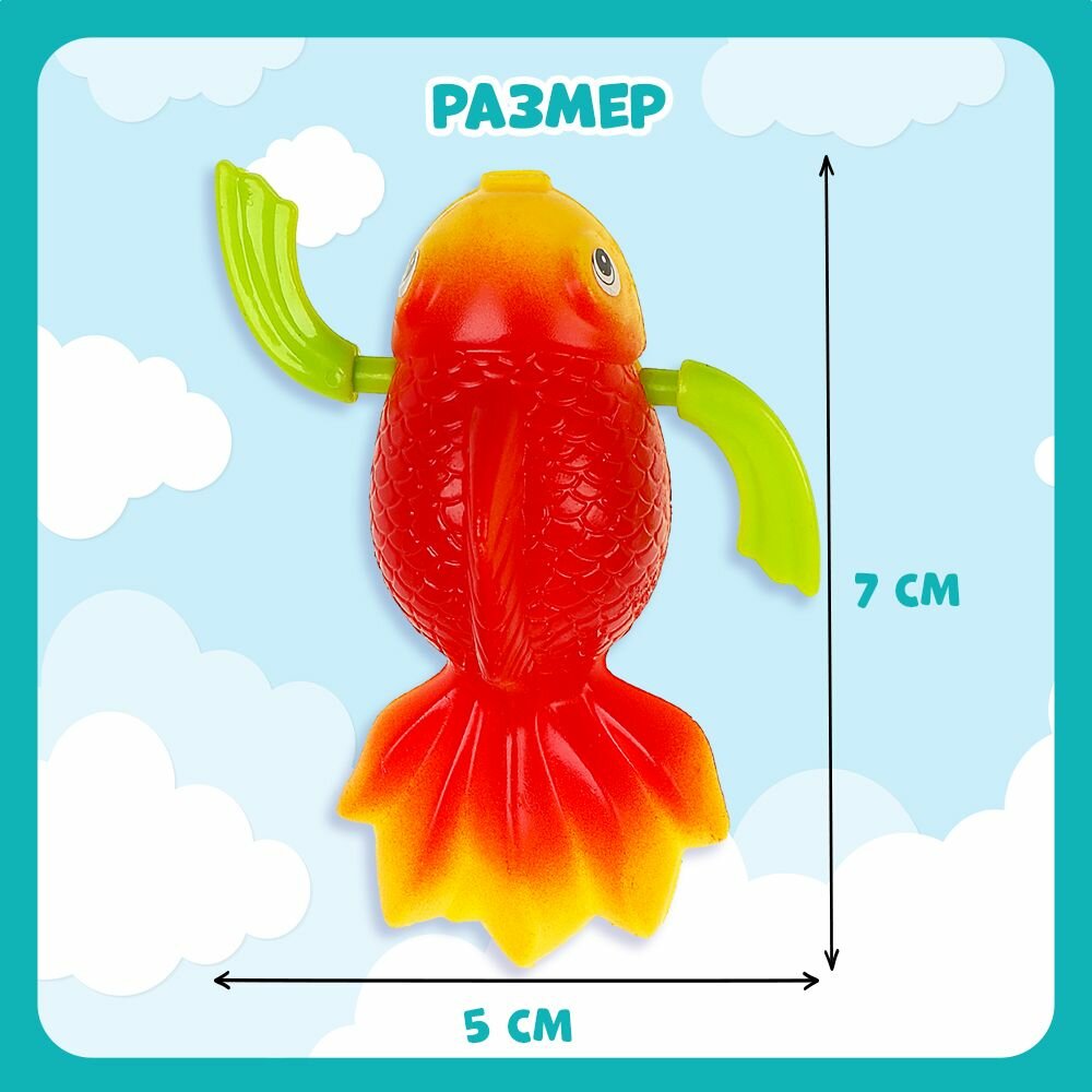 Картинки Игрушка для ванной для малышей заводная Рыбка Умка