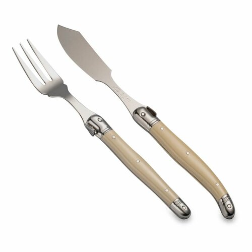 Набор приборов для рыбы ANDRE VERDIER Laguiole Debutant на 6 персон, 12 предметов, белый, п/к