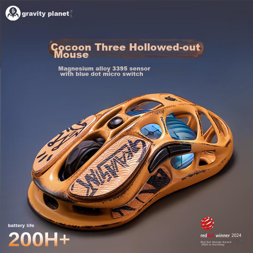 GravaStar Chrysalis, Wireless Wired Bluetooth Tri-Mode, 3395, Yellow