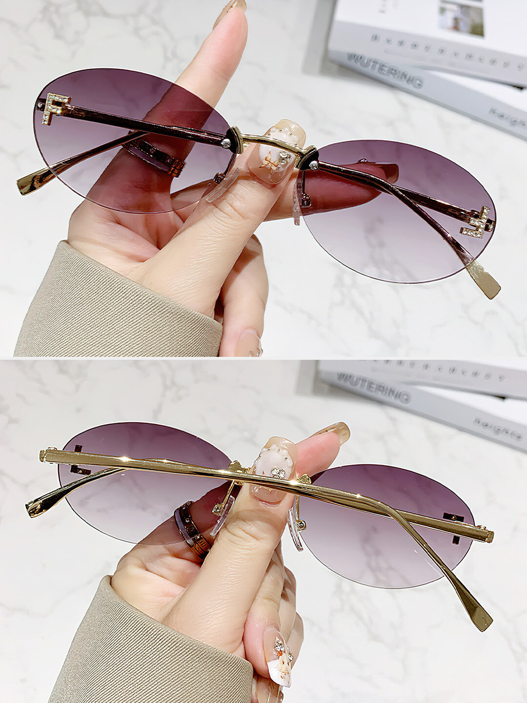 Солнцезащитные очки , фиолетовый — фото 1